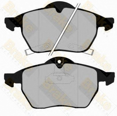 BRAKE ENGINEERING pa1251 -  Комплект тормозных колодок, дисковый тормоз
